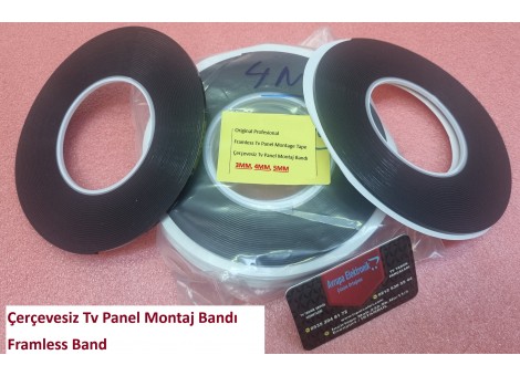 3 MM 10 Metre, Çerçevesiz Tv Panel Montaj Bandı, Framless Bant 3 MM 10 Metre, Çerçevesiz Tv Panel Montaj Bandı, Framless Bant